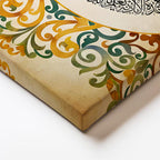 Dikey Panoramik Kanvas Tablo İhlas Suresi Madalyon İstifi Dini İslami Tablo Ev Ofis Duvar Dekoru