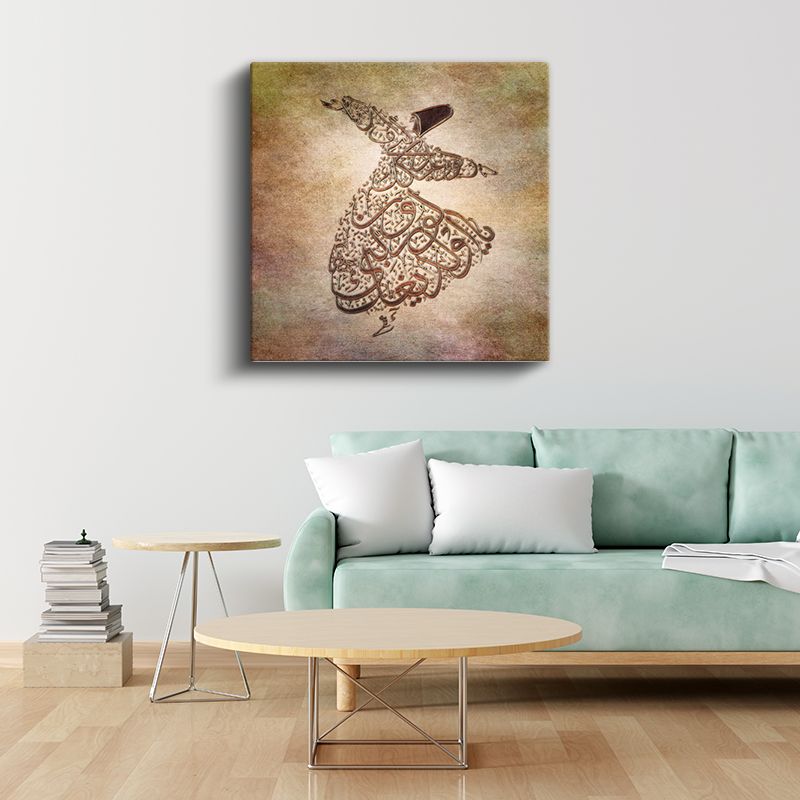 Semazen Hat Sanatı - Mevlana'nın Aşk ve Teslimiyet Dansı Kanvas Tablo