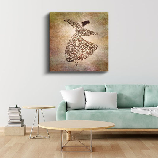 Semazen Hat Sanatı - Mevlana'nın Aşk ve Teslimiyet Dansı Kanvas Tablo