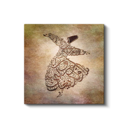 Semazen Hat Sanatı - Mevlana'nın Aşk ve Teslimiyet Dansı Kanvas Tablo