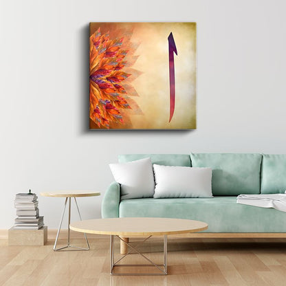 Elif Harfi - İlahi Tekliğin Sembolü Kanvas Tablo