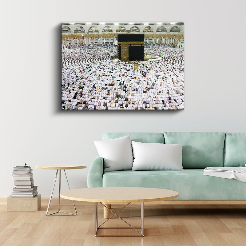 Kabe-i Şerif Manzarası - Hac İbadeti ve Birlik Kanvas Tablo