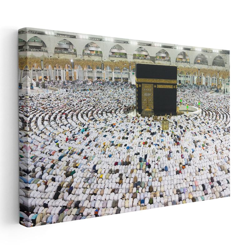 Kabe-i Şerif Manzarası - Hac İbadeti ve Birlik Kanvas Tablo