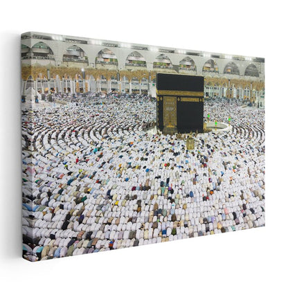 Kabe-i Şerif Manzarası - Hac İbadeti ve Birlik Kanvas Tablo