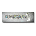 Yatay Panoramik Kanvas Tablo Gümüş Efektli Modern Hat Yazısı Dini İslami Tablo Ev Ofis Duvar Dekoru