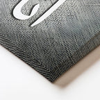 Yatay Panoramik Kanvas Tablo Gümüş Efektli Modern Hat Yazısı Dini İslami Tablo Ev Ofis Duvar Dekoru