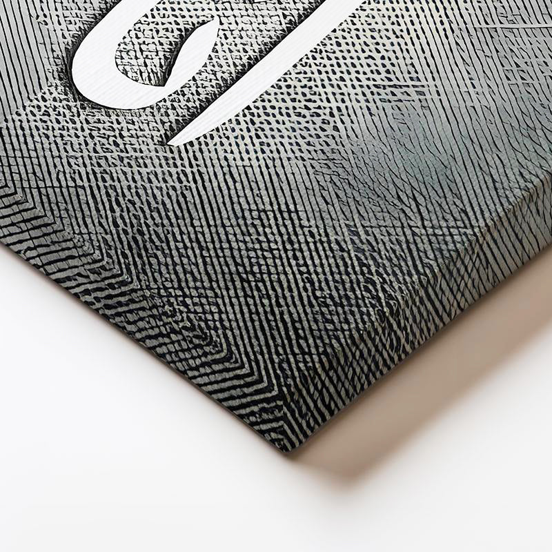 Yatay Panoramik Kanvas Tablo Gümüş Efektli Modern Hat Yazısı Dini İslami Tablo Ev Ofis Duvar Dekoru