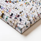 Yatay Kanvas Tablo Kabe Tavaf Dairesel İnsan Seli Dini İslami Tablo Ev Ofis Duvar Dekoru