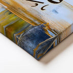 Yatay Kanvas Tablo İnşirah Suresi Soyut Hat Tasarımı Dini İslami Tablo Ev Ofis Duvar Dekoru