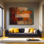 Yatay Kanvas Tablo Karışık İstif Yazı Dini İslami Tablo Ev Ofis Duvar Dekoru