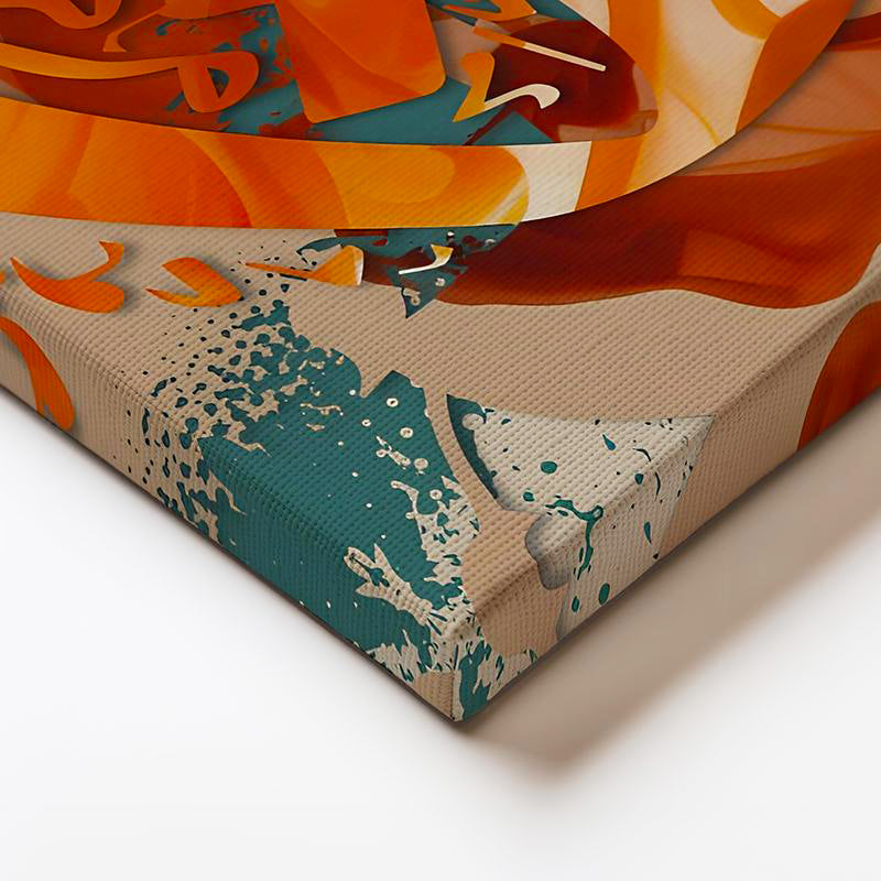 Yatay Kanvas Tablo Hu Lafzı Modern Tasarım Dini İslami Tablo Ev Ofis Duvar Dekoru