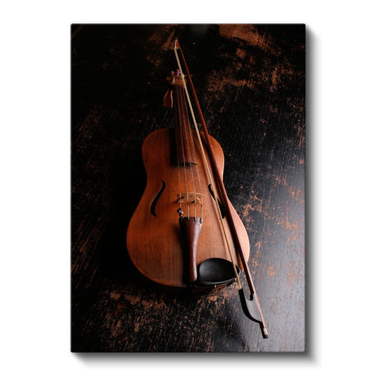 Klasik Keman - Ahşap Müzik Aleti Detayı Kanvas Tablo