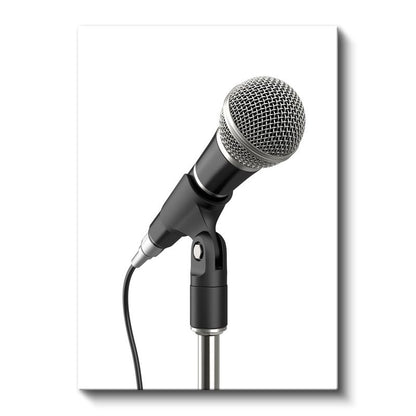 Modern Mikrofon - Profesyonel Ses Ekipmanı Kanvas Tablo