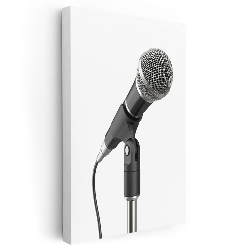 Modern Mikrofon - Profesyonel Ses Ekipmanı Kanvas Tablo