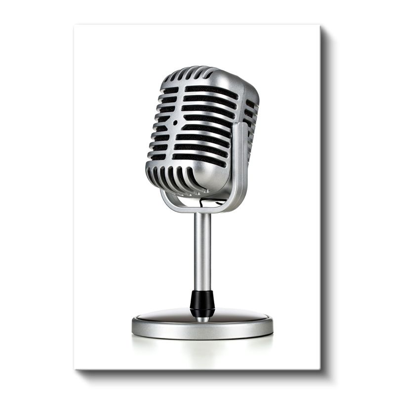 Vintage Mikrofon - Nostaljik Stüdyo Ekipmanı Kanvas Tablo