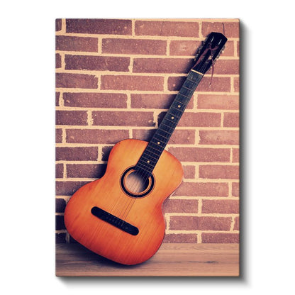 Klasik Gitar - Nostaljik Müzik Aleti Kanvas Tablo