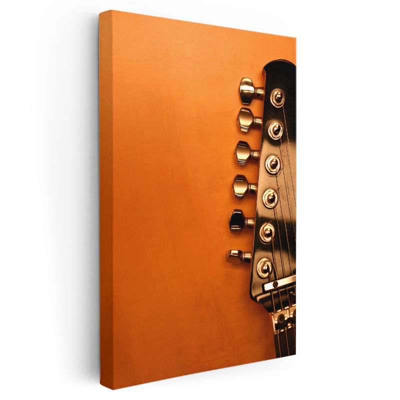 Gitar Sapı - Müzikal Detay Çekimi Kanvas Tablo