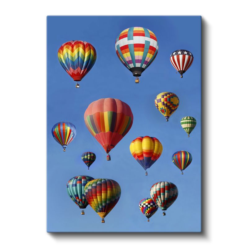 Renkli Sıcak Hava Balonları - Gökyüzü Festivali Kanvas Tablo