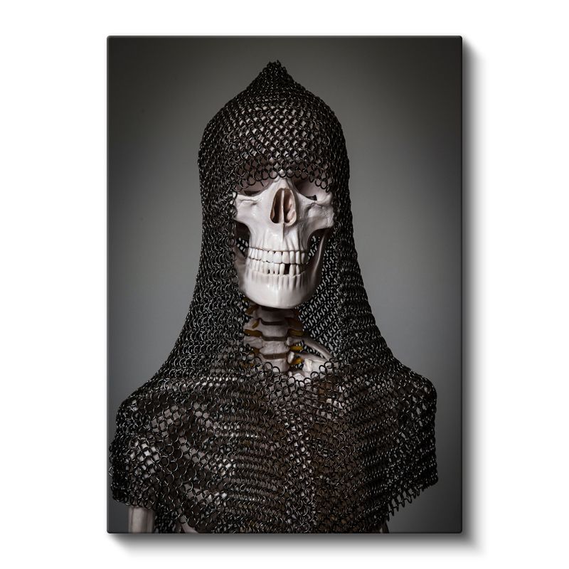 Zırhlı Kafatası - Ortaçağ Savaşçı Teması Kanvas Tablo