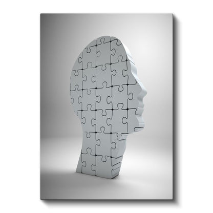Yapboz İnsan - Zihin Bulmacası Kanvas Tablo