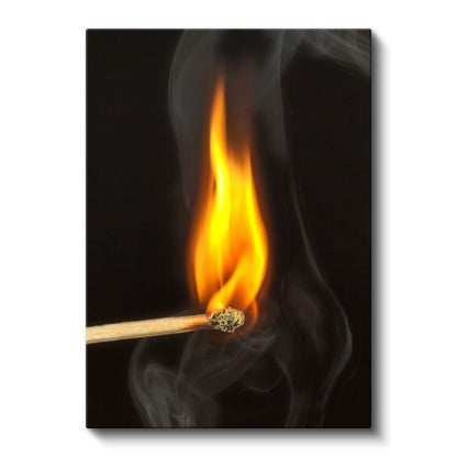 Alev Anı - Kibrit Çöpü Detayı Kanvas Tablo