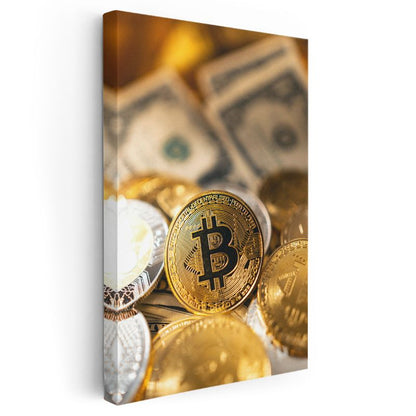 Bitcoin - Dijital Altın Yatırım Dünyası Kanvas Tablo
