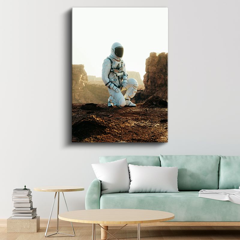 Astronot - Mars Keşif Yolculuğu Kanvas Tablo