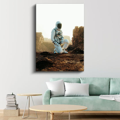 Astronot - Mars Keşif Yolculuğu Kanvas Tablo
