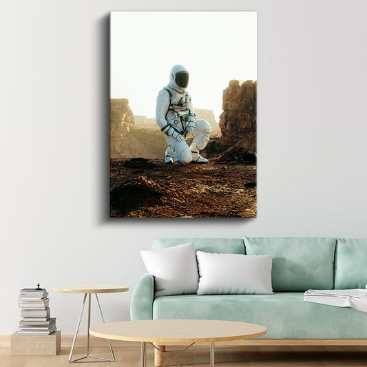 Astronot - Mars Keşif Yolculuğu Kanvas Tablo