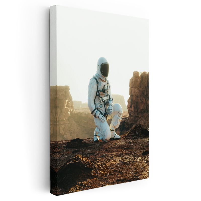 Astronot - Mars Keşif Yolculuğu Kanvas Tablo