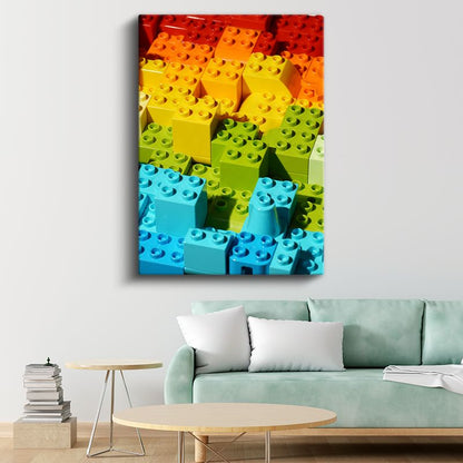 Renkli Bloklar - Yaratıcı Oyun Blokları Kanvas Tablo