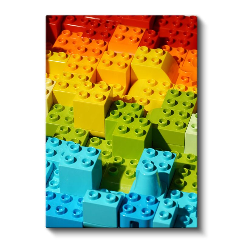 Renkli Bloklar - Yaratıcı Oyun Blokları Kanvas Tablo