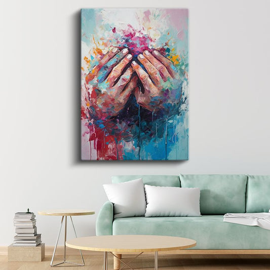 Duanın Renkleri - Duygu Dolu El Kompozisyonu Kanvas Tablo