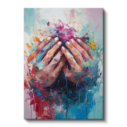 Duanın Renkleri - Duygu Dolu El Kompozisyonu Kanvas Tablo