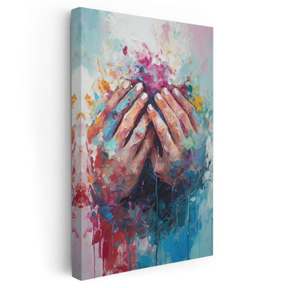 Duanın Renkleri - Duygu Dolu El Kompozisyonu Kanvas Tablo