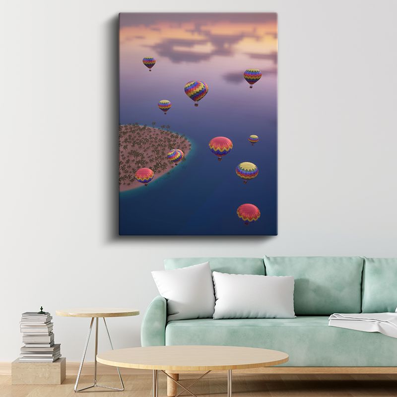 Cennet Adası - Renkli Balonların Dansı Kanvas Tablo