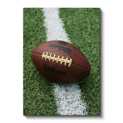 Amerikan Futbolu - Yeşil Sahada Wilson Topu Kanvas Tablo