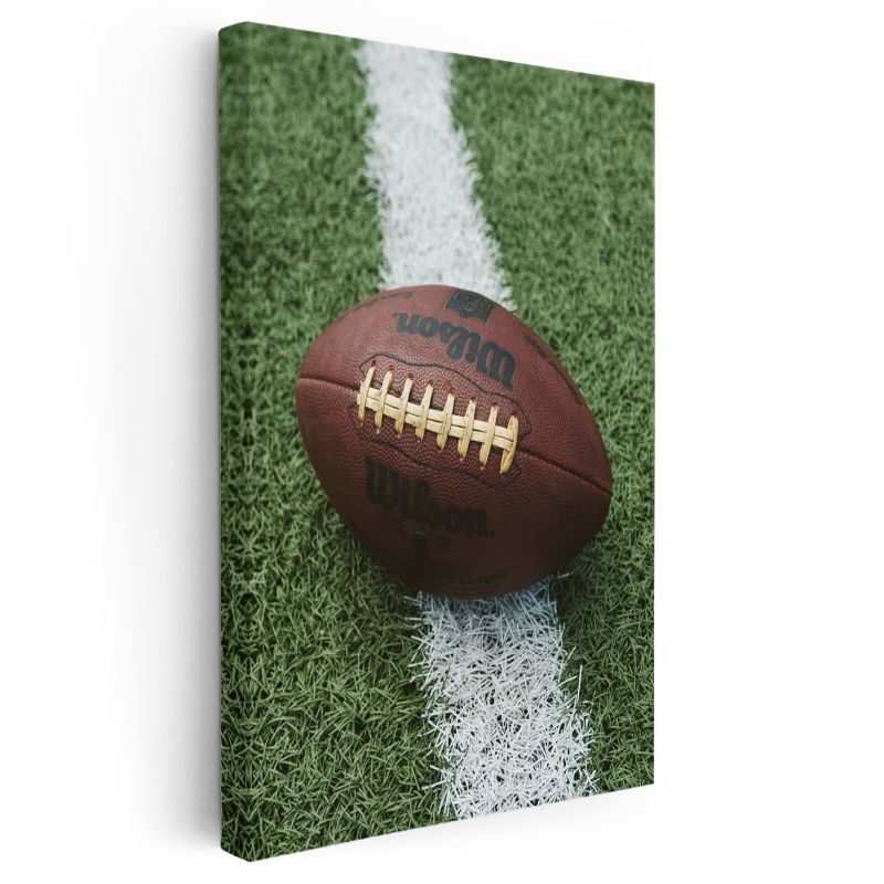 Amerikan Futbolu - Yeşil Sahada Wilson Topu Kanvas Tablo