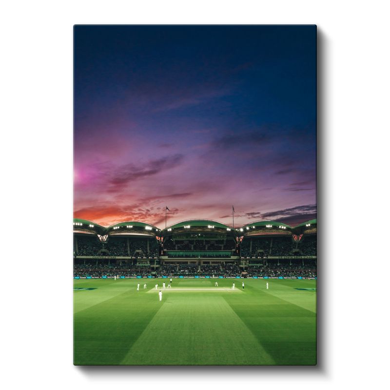 Kriket Stadyumu - Alacakaranlık Gökyüzü Altında Kanvas Tablo