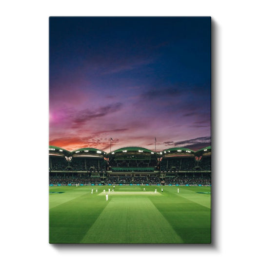 Kriket Stadyumu - Alacakaranlık Gökyüzü Altında Kanvas Tablo