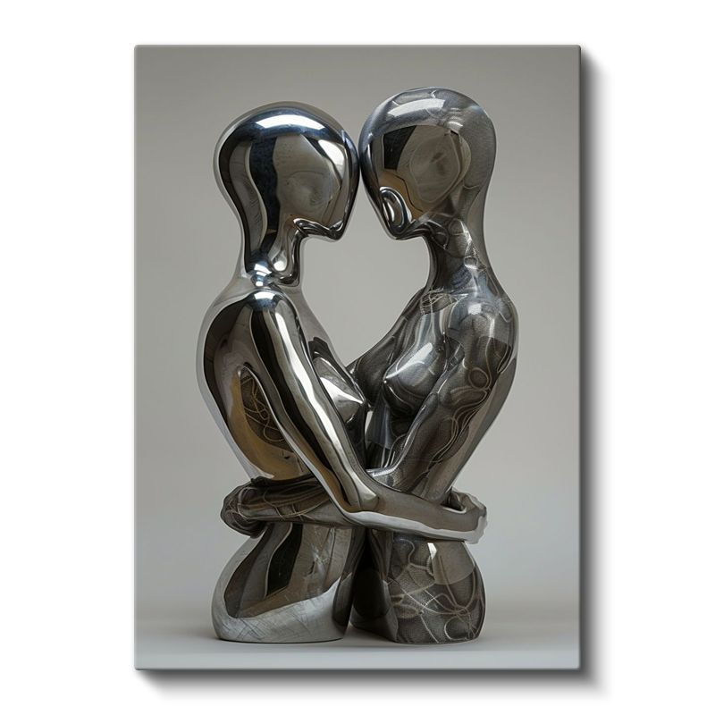 Aşıklar - Heykel Sanatı Kanvas Tablo