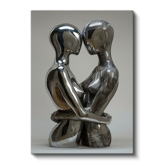 Aşıklar - Heykel Sanatı Kanvas Tablo