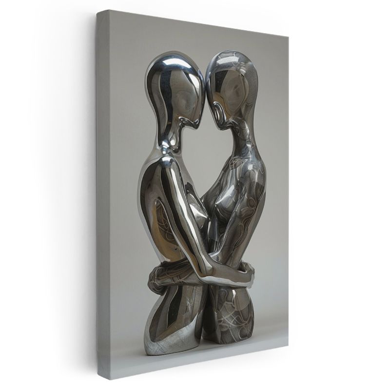 Aşıklar - Heykel Sanatı Kanvas Tablo