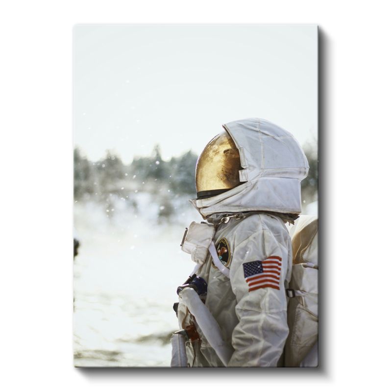 Uzay Kaşifi - Altın Vizörlü Astronot Kanvas Tablo