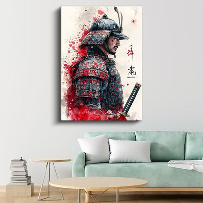Samuray Savaşçısı - Geleneksel Japon Zırhı Kanvas Tablo