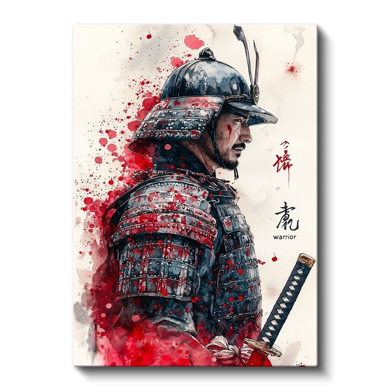 Samuray Savaşçısı - Geleneksel Japon Zırhı Kanvas Tablo