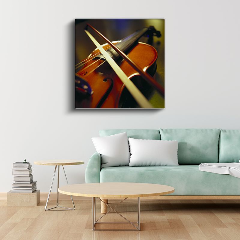 Keman Detayı - Yay ile Dans Eden Teller Kanvas Tablo