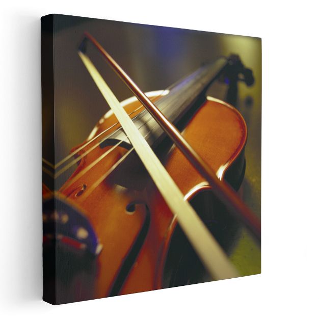 Keman Detayı - Yay ile Dans Eden Teller Kanvas Tablo