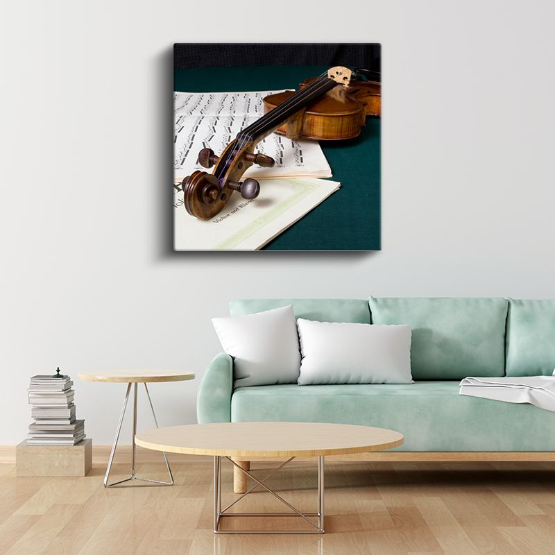 Keman ve Notalar - Klasik Müziğin Ruhu Kanvas Tablo