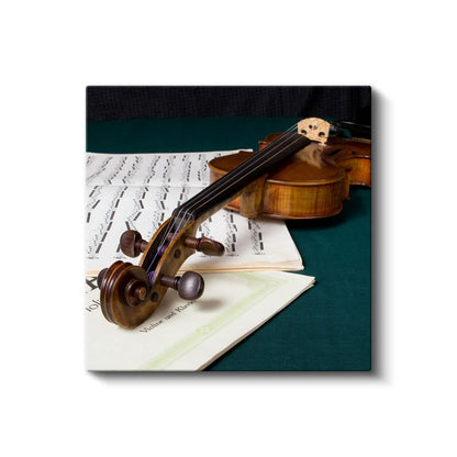 Keman ve Notalar - Klasik Müziğin Ruhu Kanvas Tablo